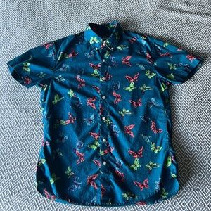 Bonobos Riviera Short Sleeve Button Down Mens M Slim Fit